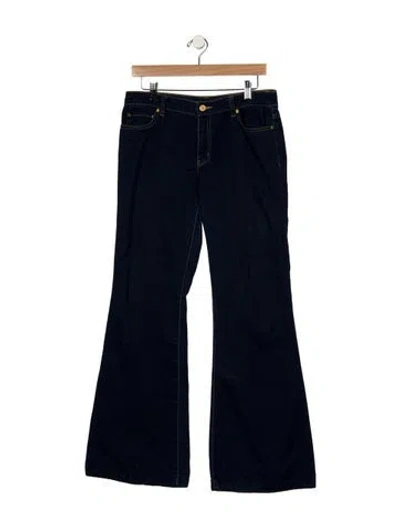 Pre-owned Michael Kors Mid-rise Flared Jeans In Blue