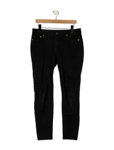 Pre-owned Michael Kors Mid-rise Skinny Leg Jeans In Black