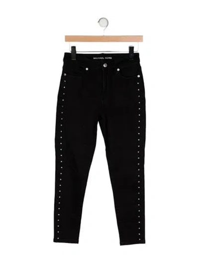 Pre-owned Michael Kors Mid-rise Skinny Leg Jeans In Black