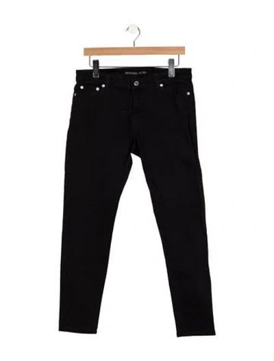 Pre-owned Michael Kors Mid-rise Skinny Leg Jeans In Black