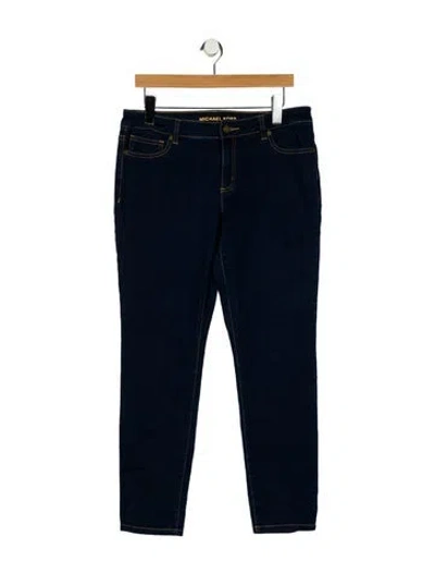 Pre-owned Michael Kors Mid-rise Skinny Leg Jeans In Blue
