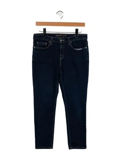 Pre-owned Michael Kors Mid-rise Skinny Leg Jeans In Blue