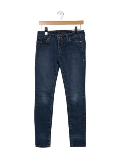 Pre-owned Michael Kors Mid-rise Skinny Leg Jeans In Blue