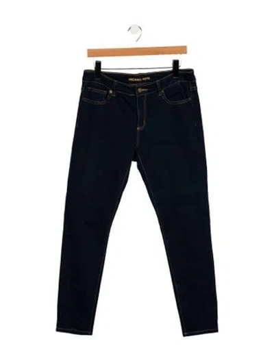 Pre-owned Michael Kors Mid-rise Skinny Leg Jeans In Blue