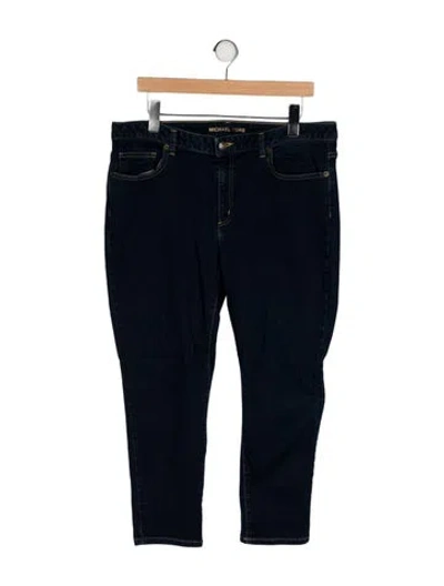 Pre-owned Michael Kors Mid-rise Skinny Leg Jeans In Blue