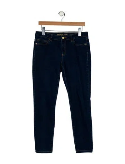 Pre-owned Michael Kors Mid-rise Skinny Leg Jeans In Blue
