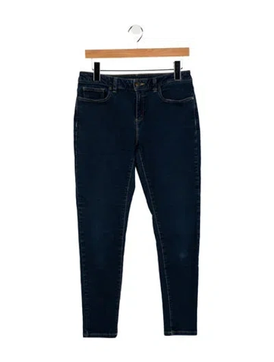 Pre-owned Michael Kors Mid-rise Skinny Leg Jeans In Blue