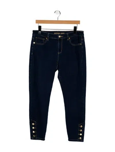 Pre-owned Michael Kors Mid-rise Skinny Leg Jeans In Blue