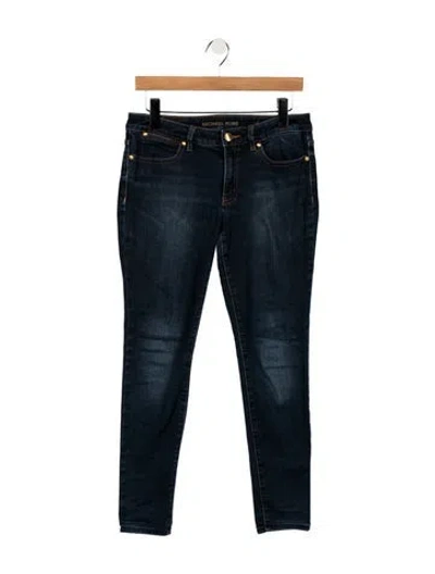 Pre-owned Michael Kors Mid-rise Skinny Leg Jeans In Blue