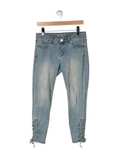 Pre-owned Michael Kors Mid-rise Skinny Leg Jeans In Blue