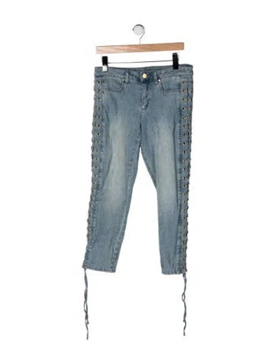 Pre-owned Michael Kors Mid-rise Skinny Leg Jeans In Blue