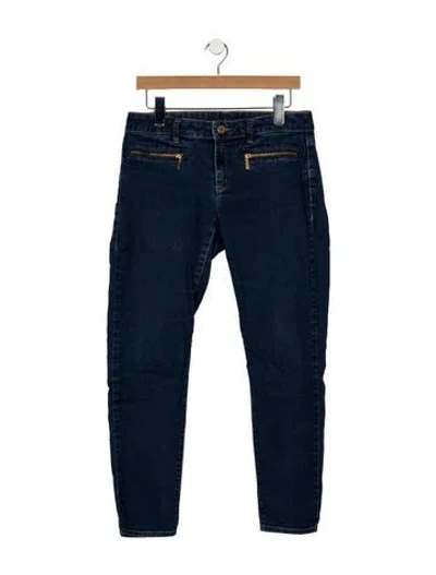 Pre-owned Michael Kors Mid-rise Skinny Leg Jeans In Blue