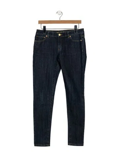 Pre-owned Michael Kors Mid-rise Skinny Leg Jeans In Blue