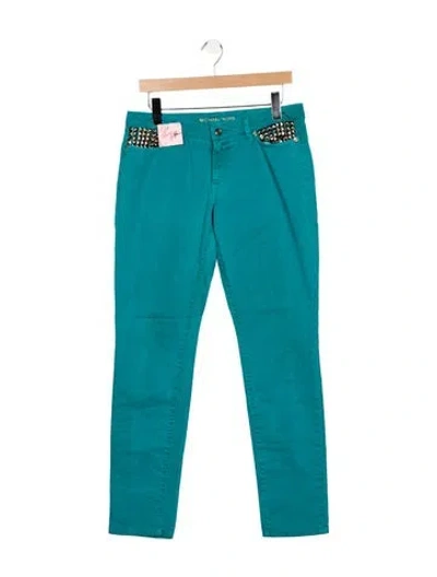 Pre-owned Michael Kors Mid-rise Skinny Leg Jeans In Blue