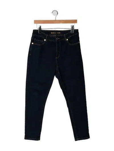 Pre-owned Michael Kors Mid-rise Skinny Leg Jeans In Blue