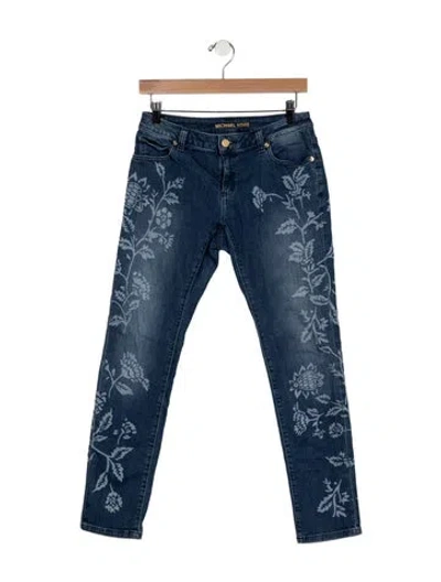Pre-owned Michael Kors Mid-rise Skinny Leg Jeans In Blue