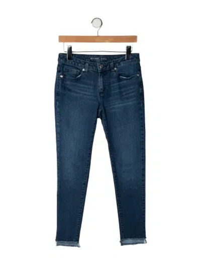 Pre-owned Michael Kors Mid-rise Skinny Leg Jeans In Blue
