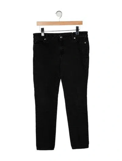 Pre-owned Michael Kors Mid-rise Skinny Leg Jeans In Gray
