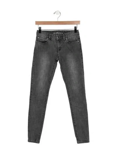 Pre-owned Michael Kors Mid-rise Skinny Leg Jeans In Gray