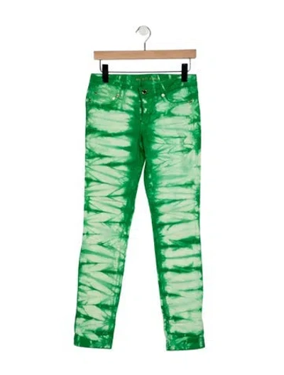 Pre-owned Michael Kors Mid-rise Skinny Leg Jeans In Green