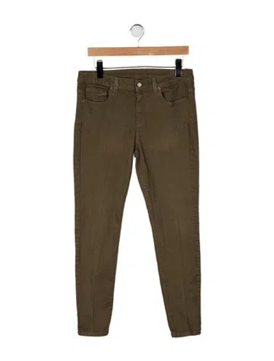 Pre-owned Michael Kors Mid-rise Skinny Leg Jeans In Green