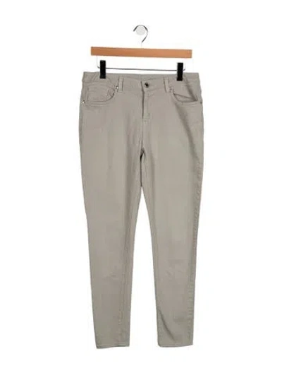 Pre-owned Michael Kors Mid-rise Skinny Leg Jeans In Grey