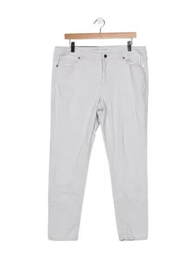 Pre-owned Michael Kors Mid-rise Skinny Leg Jeans In Grey