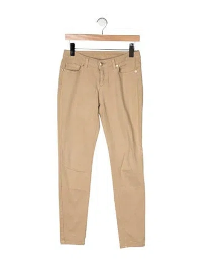 Pre-owned Michael Kors Mid-rise Skinny Leg Jeans In Neutral