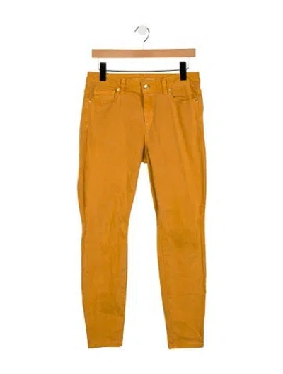 Pre-owned Michael Kors Mid-rise Skinny Leg Jeans In Orange