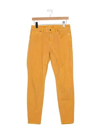 Pre-owned Michael Kors Mid-rise Skinny Leg Jeans In Orange