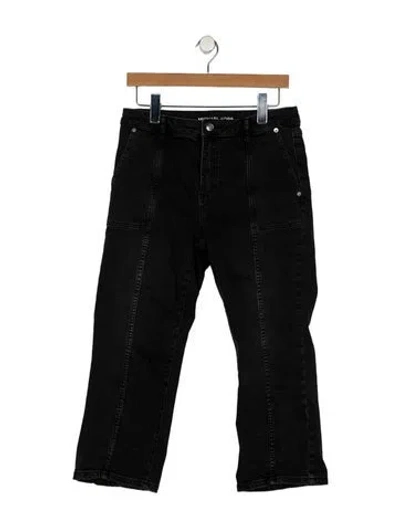 Pre-owned Michael Kors Mid-rise Straight Leg Jeans In Black