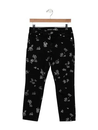 Pre-owned Michael Kors Mid-rise Straight Leg Jeans In Black