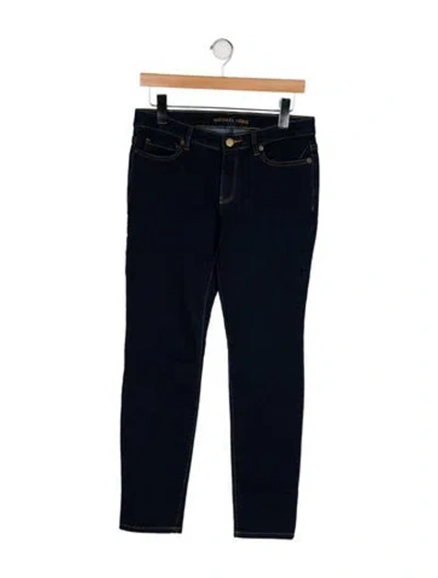 Pre-owned Michael Kors Mid-rise Straight Leg Jeans In Blue