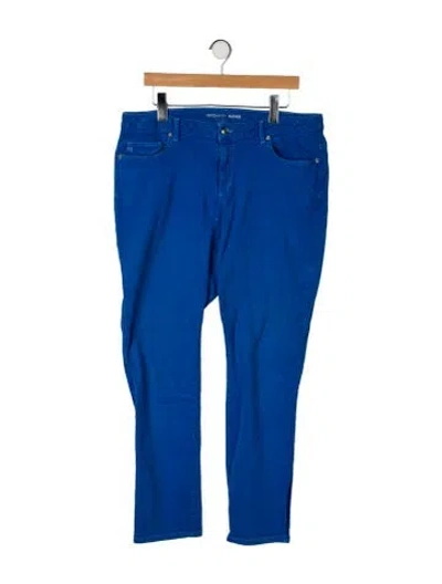 Pre-owned Michael Kors Mid-rise Straight Leg Jeans In Blue