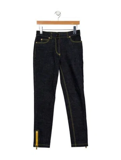 Pre-owned Michael Kors Mid-rise Straight Leg Jeans In Blue