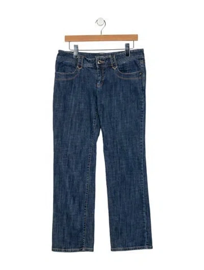 Pre-owned Michael Kors Mid-rise Straight Leg Jeans In Blue