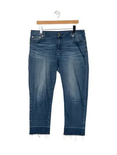 Pre-owned Michael Kors Mid-rise Straight Leg Jeans In Blue