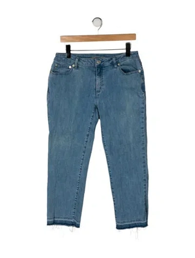 Pre-owned Michael Kors Mid-rise Straight Leg Jeans In Blue