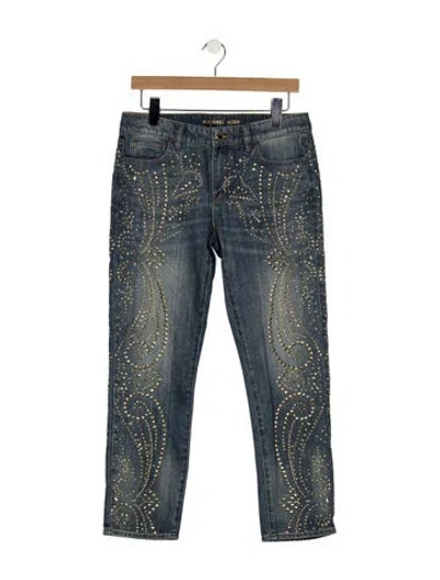 Pre-owned Michael Kors Mid-rise Straight Leg Jeans In Blue