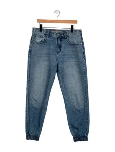 Pre-owned Michael Kors Mid-rise Straight Leg Jeans In Blue