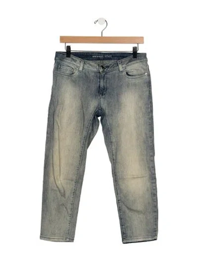 Pre-owned Michael Kors Mid-rise Straight Leg Jeans In Blue