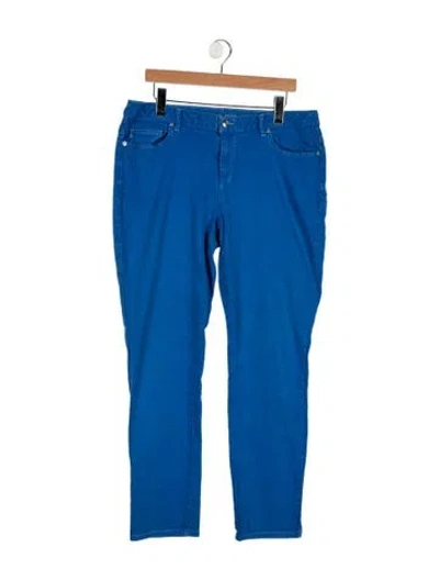 Pre-owned Michael Kors Mid-rise Straight Leg Jeans In Blue