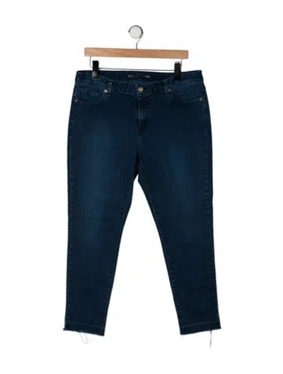 Pre-owned Michael Kors Mid-rise Straight Leg Jeans In Blue