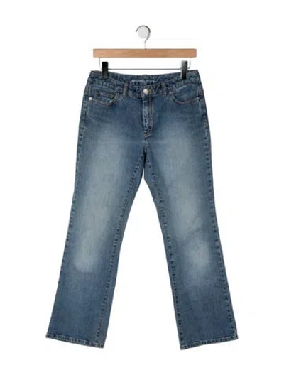 Pre-owned Michael Kors Mid-rise Straight Leg Jeans In Blue