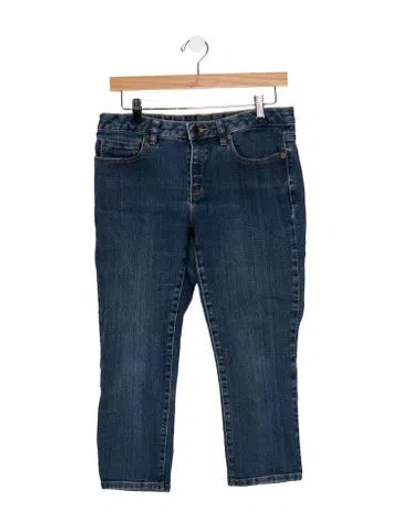 Pre-owned Michael Kors Mid-rise Straight Leg Jeans In Blue