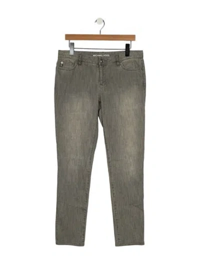 Pre-owned Michael Kors Mid-rise Straight Leg Jeans In Gray