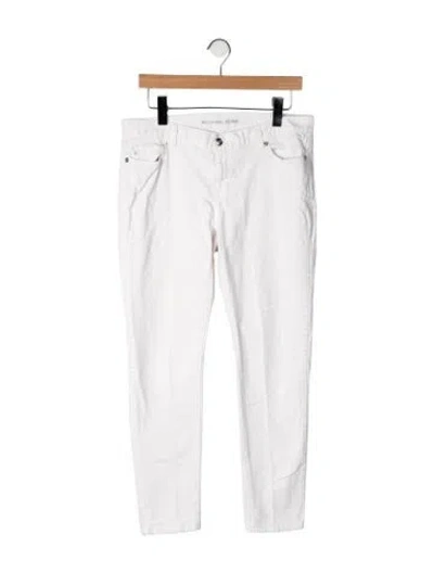Pre-owned Michael Kors Mid-rise Straight Leg Jeans In Neutrals