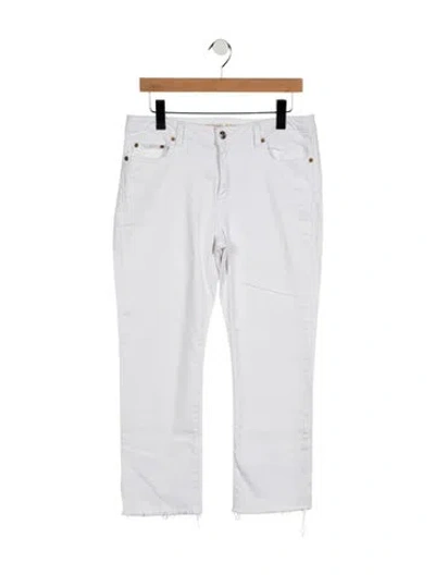 Pre-owned Michael Kors Mid-rise Straight Leg Jeans In White