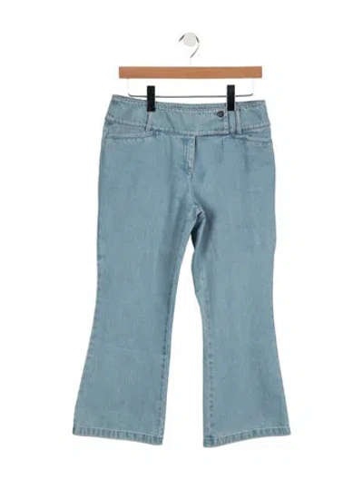 Pre-owned Michael Kors Mid-rise Wide Leg Jeans In Blue