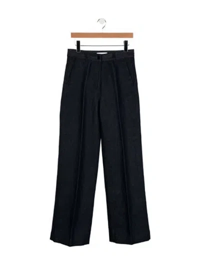 Pre-owned Michael Kors Mid-rise Wide Leg Jeans In Blue